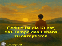Geduld ist die Kunst, das Tempo des Lebens zu akzeptieren
