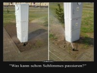 S�ule im Boden: Herausforderung angenommen!