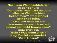 Nach den Weihnachtsferien in der Schule