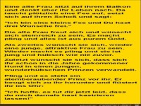 eine alte Frau und die Fee