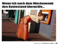 wenn ich nach dem Wochenende..