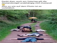 Abstand auch am Vatertag