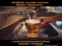 Wenn die Sp�le mit Bier funktioniert