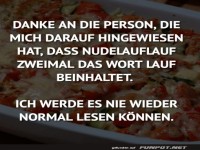 Humor ber das Wort 'Nudelauflauf'