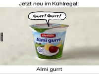 Neues Almi gurrt im K�hlregal