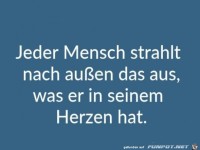 jeder Mensch strahlt