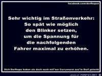 Sehr wichtig im Strassenverkehr