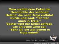 Oma erz�hlt dem Enkel die Geschichte der sch�nen Helena