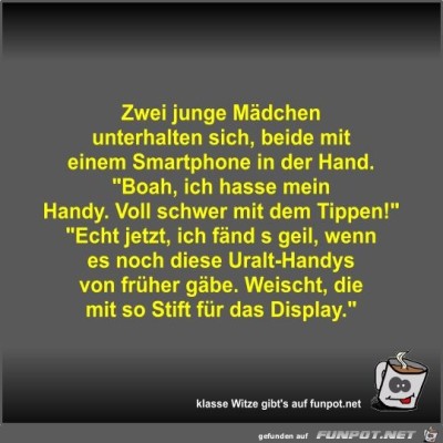 Zwei-junge-M&auml;dchen-unterhalten-sich.jpg von Fossy
