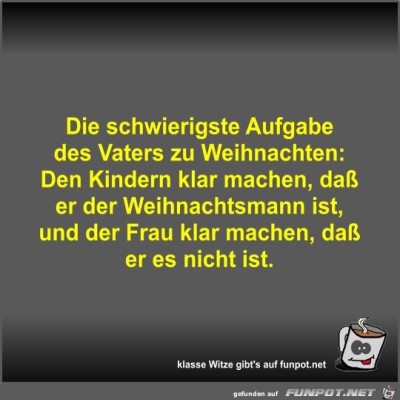 Die-schwierigste-Aufgabe-des-Vaters-zu-Weihnachten.jpg von Fossy