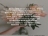 Freundlichkeit zahlt sich aus