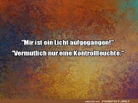 Witz �ber Erleuchtung und Kontrolleuchten
