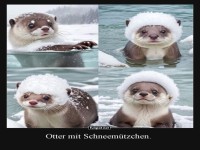 Wintermode: Otter zeigen Schneem�tzen!