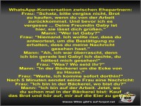 WhatsApp-Konversation zwischen Ehepartnern