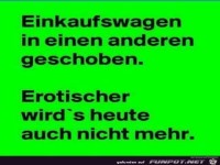 Einkaufswagen geschoben