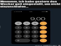 Wecker gestellt