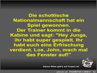 Die schottische Nationalmannschaft hat ein Spiel gewonnen