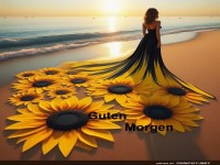 Guten Morgen,Blumen Kleid
