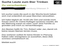 Suche Leute f�r w�chentliches Biertrinken