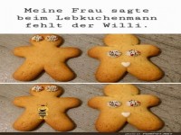 Lebkuchenmann-Witz mit einer s��en Note