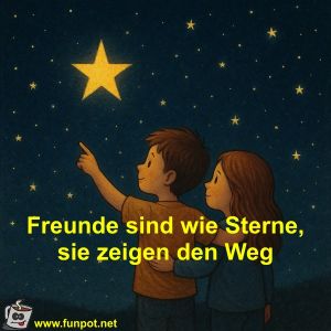 Freunde-sind-wie-Sterne,-sie-zeigen-den-Weg.png von Fossy