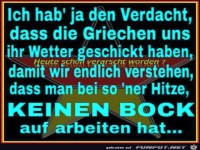 Die Griechen senden uns das Wetter