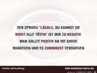 Positiv an die Sache rangehen