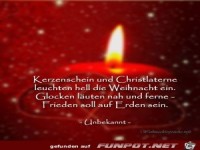 Kerzenschein und Christlaterne