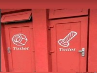 Lustige Toiletten