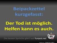 Beipackzettel kurzgefasst