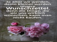 Weisheit über das Älterwerden und Wünsche