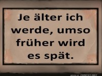 Wenn fr�her pl�tzlich sp�ter wird