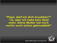 Papa, darf ich dich knuddeln?