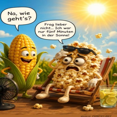 Popcorn-Schmelze:-Sonnenbrandgefahr-im-Sommer.jpg von Sahneschnitte