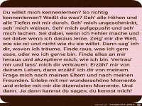 Du willst mich kennenlernen