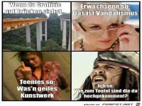 Graffitis auf Br�cken