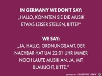 Der Deutsche und laute Musik