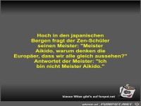 Hoch in den japanischen Bergen fragt der Zen-Sch�ler seinen
