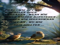 Egal wie oft wir hinfallen