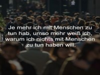 Nachdenkliches Zitat �ber zwischenmenschliche Kontakte