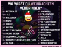 Wo wirst Du Weihnachten verbringen?