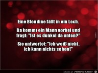 eine Blondine f�llt in ein Loch....