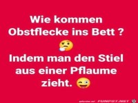 Komische Obstflecken