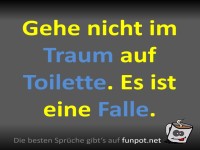Gehe nicht im Traum auf Toilette