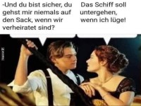 Lustiger Dialog auf einem Schiff