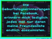 Die Geburtstagserinnerung auf Facebook