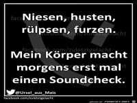 Morgendlicher Soundcheck