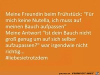 meine Freundin beim Fr�hst�ck.......