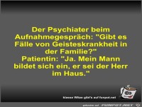 Der Psychiater beim Aufnahmegespr�ch