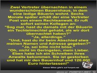Zwei Vertreter �bernachten in einem wundersch�nen Bauernhaus